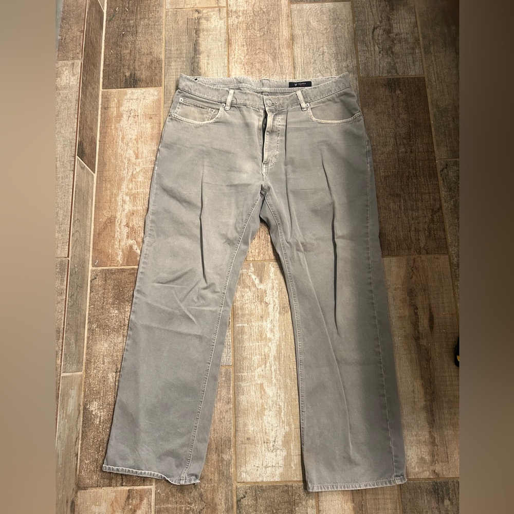 Cremieux Men’s Premium Denim Straight Fit Luxury Twill Stretch Grey Jeans sz 35